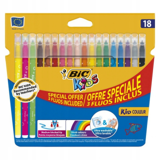 Zmazateľné popisovače pre deti Značkovače pre deti BIC 1 ks.
